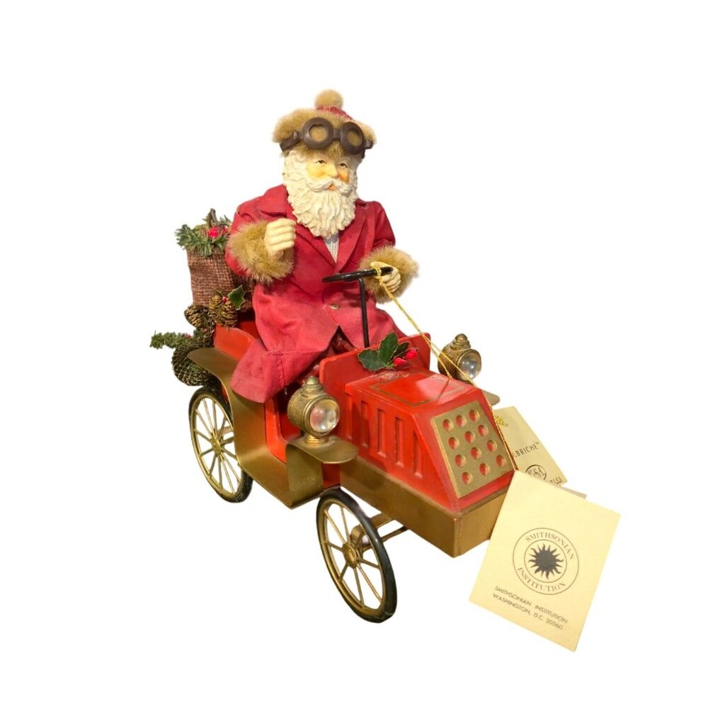 Smithsonian Institution Kurt Adler Santa Fabriche Holiday Drive Antique car READ